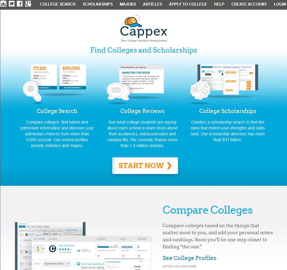 cappex- college online resources