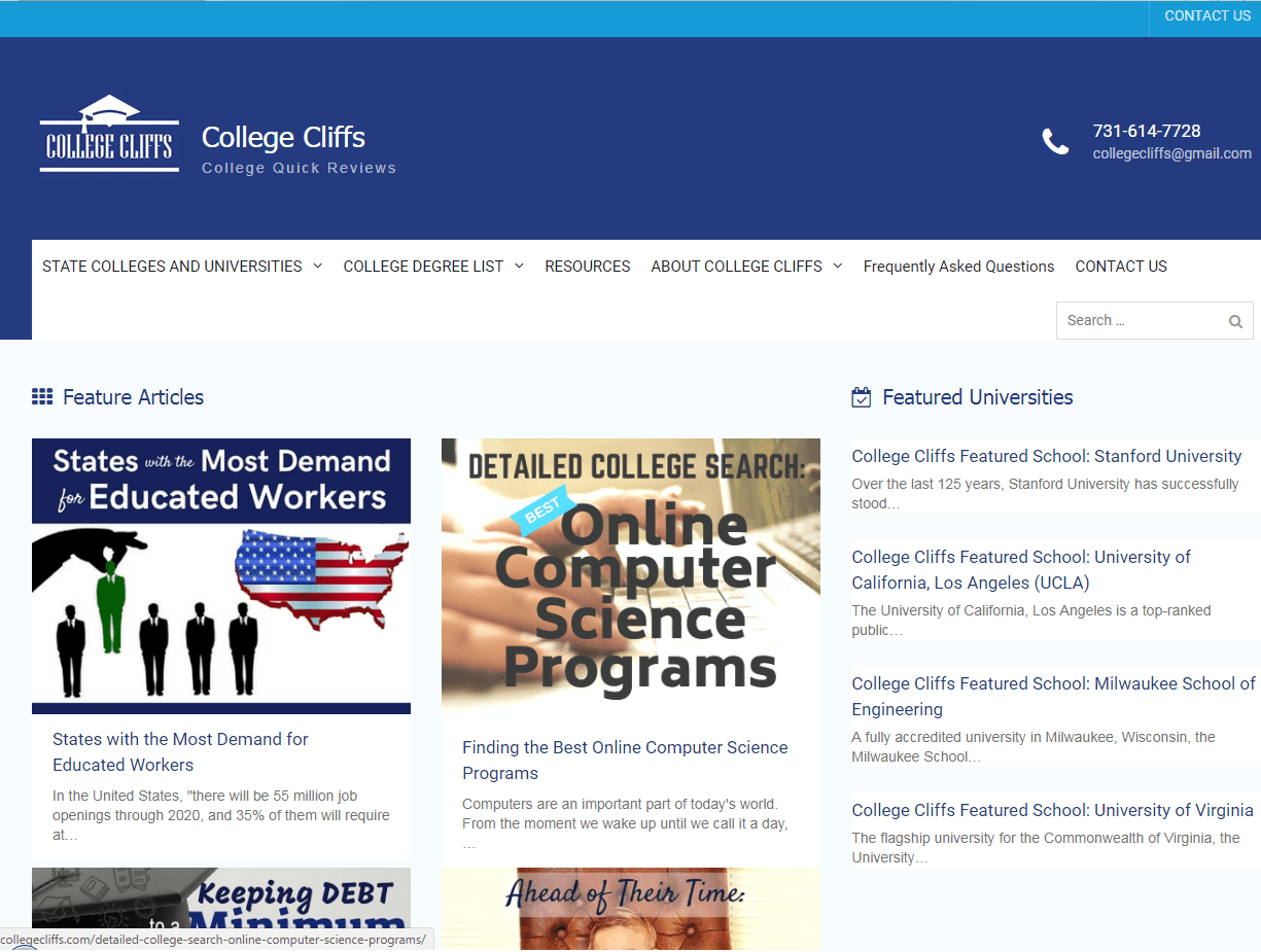 https://collegecliffs.com/ - online college resources