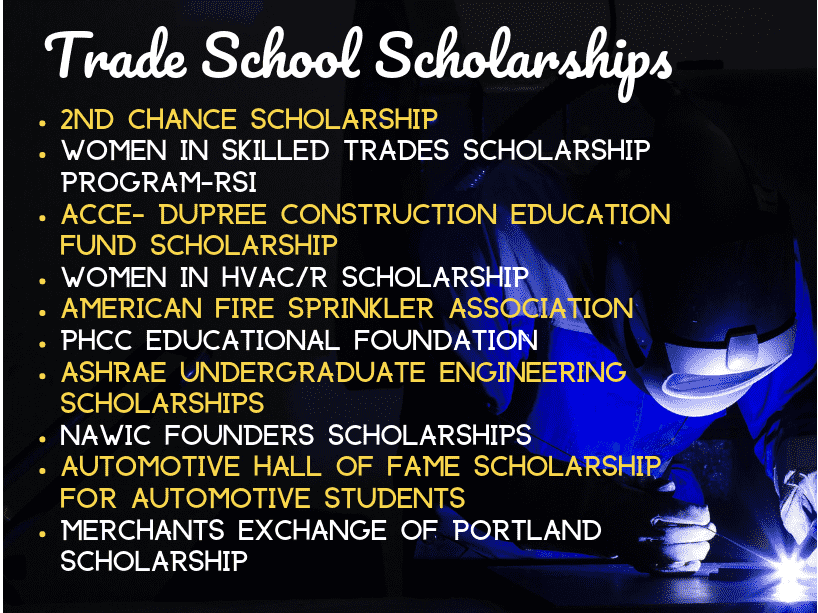 20 Best Scholarships for Trade School Students in 2020