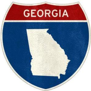 Georgia State Interstate road sign