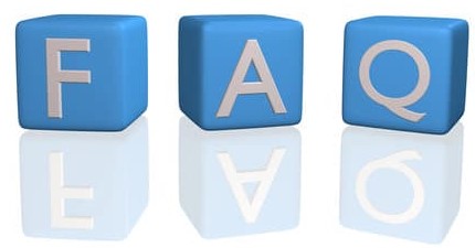 Image of FAQ on 3D cubes isolated on a white background.