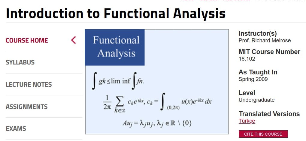 online college mathematics course