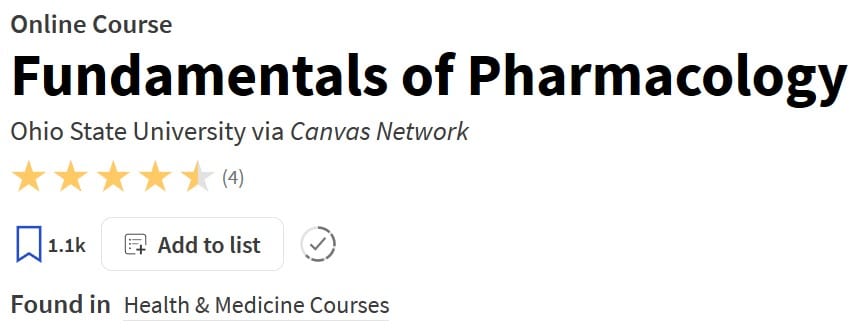 Fundamentals of Pharmacology