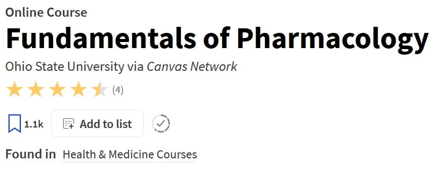 Fundamentals of Pharmacology